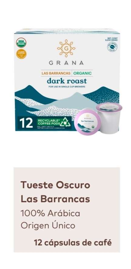 Cápsulas Keurig La Grana Orgánico Guatemala | Tueste Medio y Oscuro | 100% Arábica
