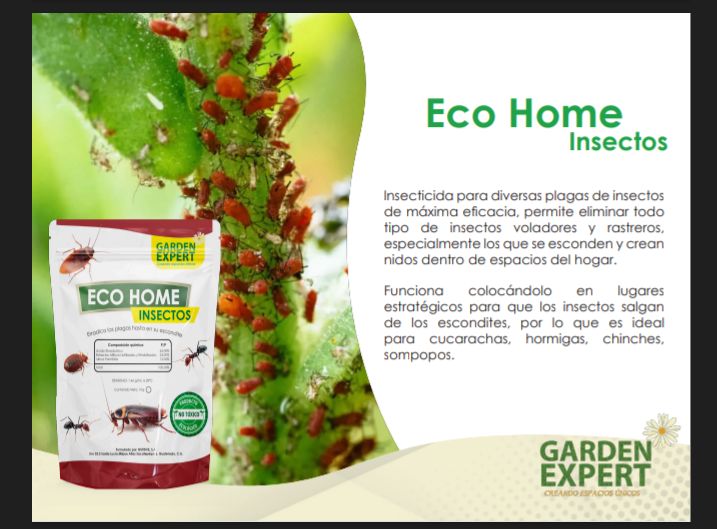 Garden Expert Eco Home Insectos (Hormigas. Zompopos, Cucarachas, etc) (Productos Ecologicos para el Jardin) 1 Kilo