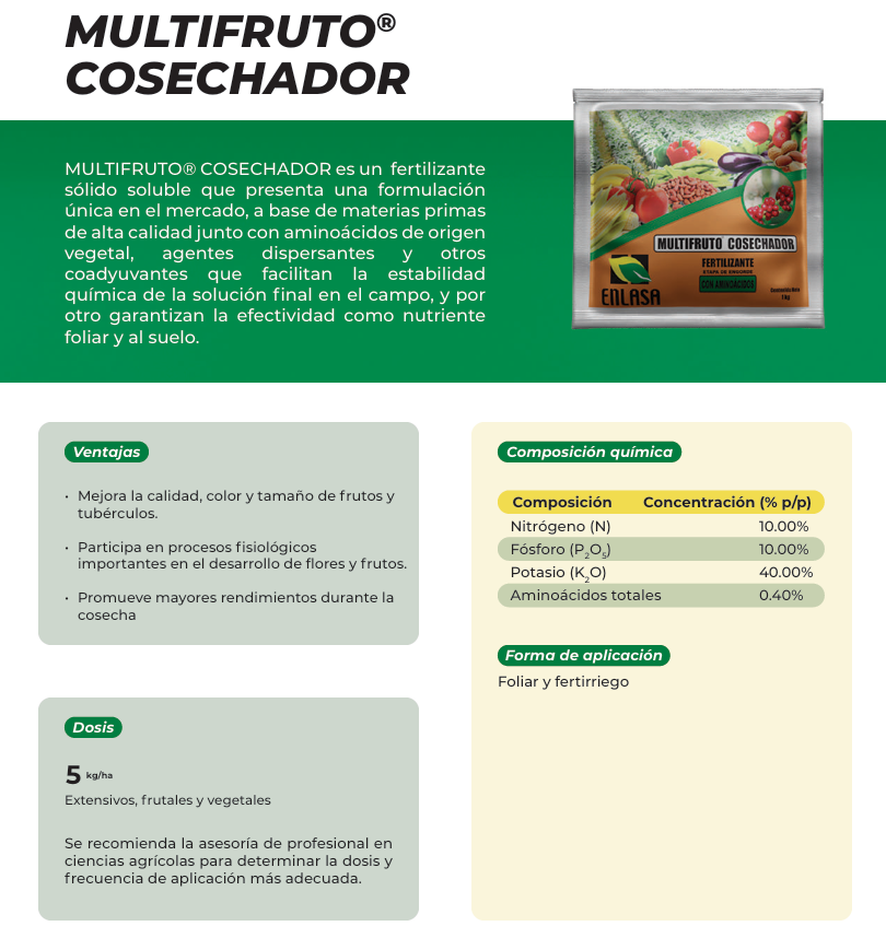 Multifruto ENLASA Cosechador