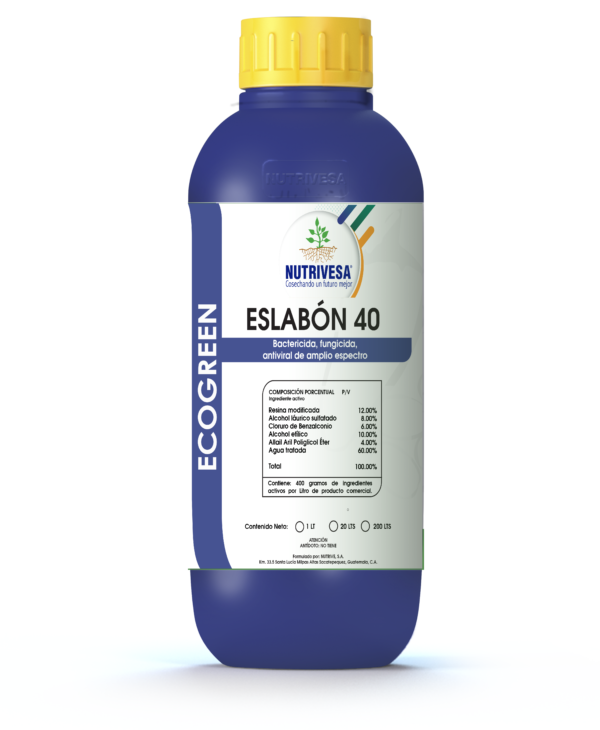 Eslabón 40 BACTERICIDA, FUNGICIDA, ANTIVIRAL DE AMPLIO ESPECTRO