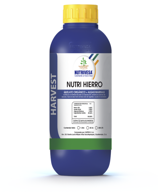 Nutri Hierro QUELATO ORGÁNICO + ALGAS MARINAS Litro