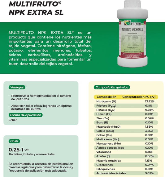 Multifruto ENLASA NPK Extra SL