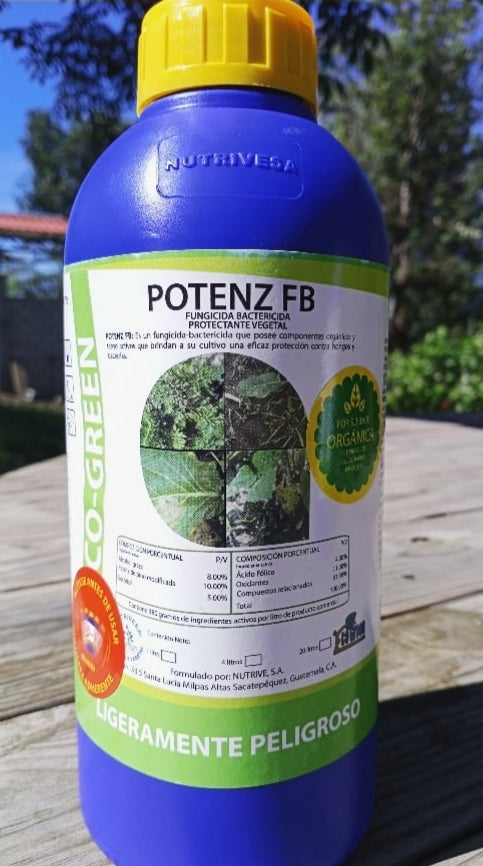 Fungicida/Bactericida/ Protectante Vegetal Organico POTENZ FB Litro